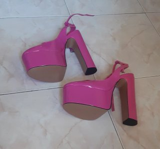 Scarpe ASOS Design rosa con plateau