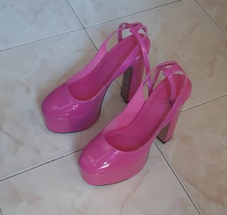 Scarpe ASOS Design rosa con plateau