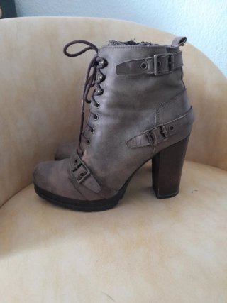 Botines Vintage Marrones y Grises