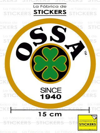 Pegatina OSSA 15 cm Vinilo impreso de Alta calidad
