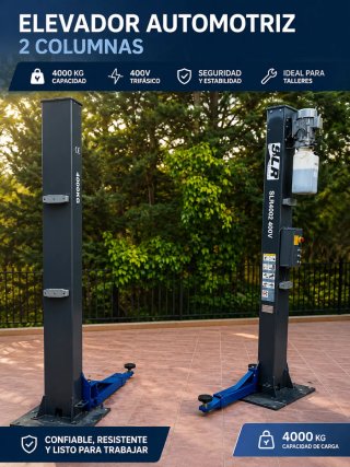 Elevador Automotriz 2 Columnas 4000k