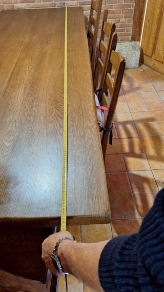 Mesa de merendero de roble macizo
