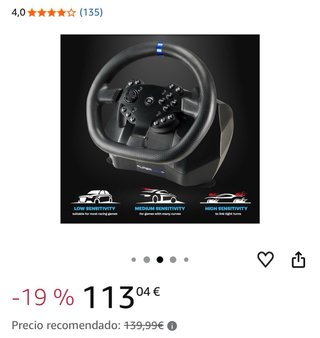 Volante y Pedales para Videojuegos
