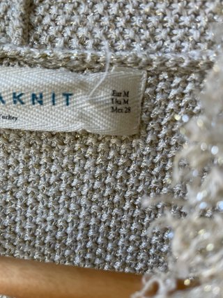 Chaqueta ZARA KNIT Beige Dorada Talla M