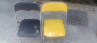 Sillas Plegables Negras y Amarillas