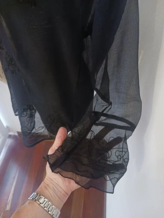 Caftán Blusa Bordada Vintage Pareo nueva