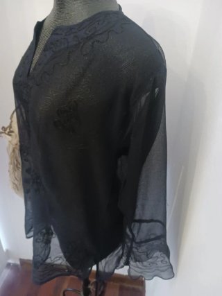 Caftán Blusa Bordada Vintage Pareo nueva