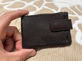 Cartera Monedero Fresno Piel Marrón