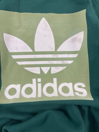 Sudadera Adidas verde logo grande