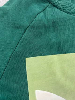 Sudadera Adidas verde logo grande