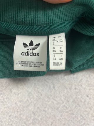 Sudadera Adidas verde logo grande