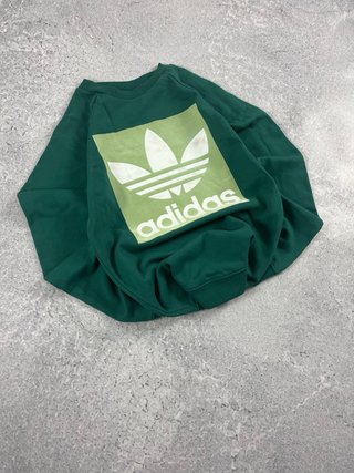 Sudadera Adidas verde logo grande