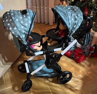 Carrito Gemelar Muñecas Estrellas