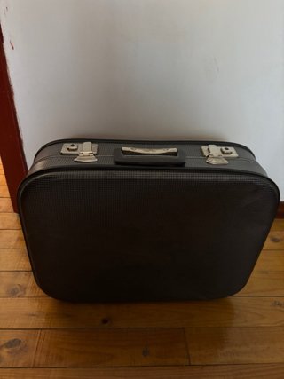 Maleta Vintage Años 80 Negra y Gris