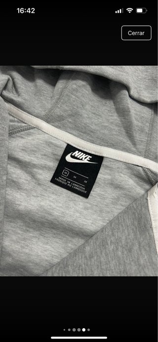 Sudadera Nike Gris Cremallera Talla M