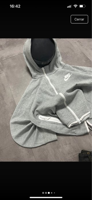 Sudadera Nike Gris Cremallera Talla M
