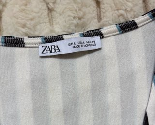 Vestido Rayas Negro Blanco Zara Talla Única