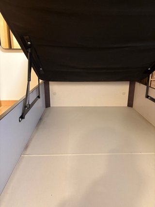 Canapé abatible 105cm marrón oscuro