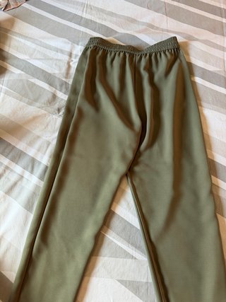Pantalón Zara Verano Talla S Verde Caqui