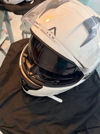 Casco Moto Talla L Blanco con visera