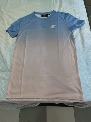 Camiseta SikSilk degradada azul/rosa Talla S