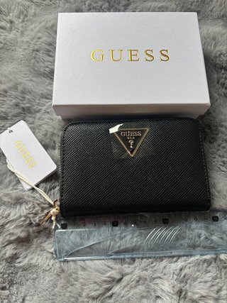 Cartera Guess Negra Cremallera