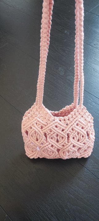 Borsetta Macramè Rosa