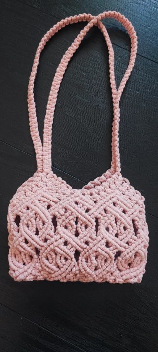 Borsetta Macramè Rosa