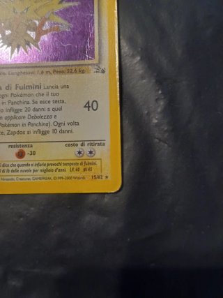 Zapdos 15/62 Fossil ita holo