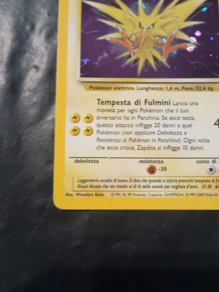 Zapdos 15/62 Fossil ita holo