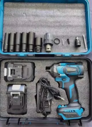 Pistola de impacto eléctrica con accesorios