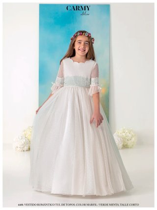 Vestido Comunión Blanco Talle Corto