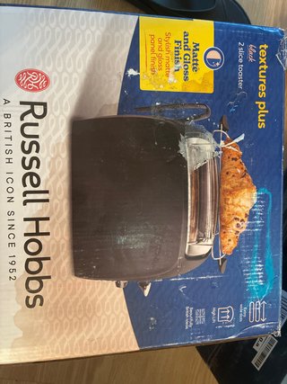 Tostadora Russell Hobbs Negra 2 Rebanadas