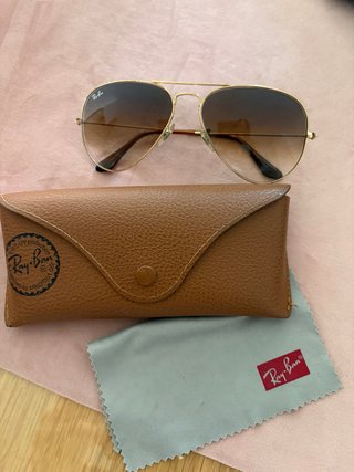 Gafas Ray-Ban Aviador Marrón y Dorado