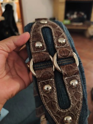 Bolso Vintage Guess Azul y Marrón