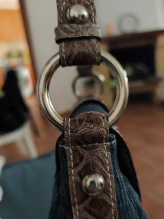 Bolso Vintage Guess Azul y Marrón