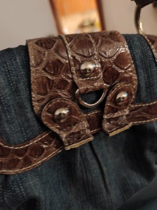 Bolso Vintage Guess Azul y Marrón