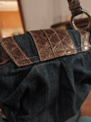 Bolso Vintage Guess Azul y Marrón