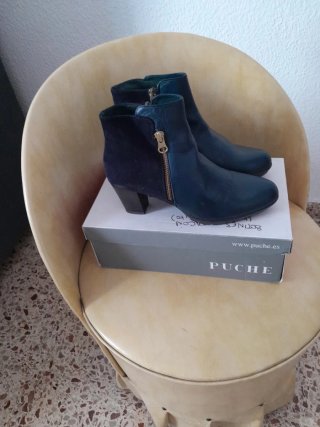 Botines Puche Azul Marino Talla 38