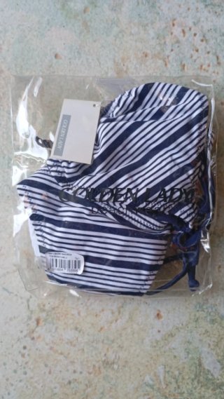 Bikini Golden Lady righe bianco/blu tg. XS