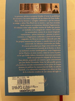 Libro Cuentos completos - Franz Kafka