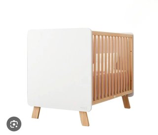 Cuna bebé madera blanca 2 alturas