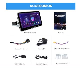 Pantalla 10" GPS + Radio para coche. Universal