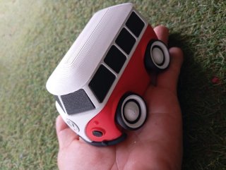 Coche 3D estilo Tooned Rojo y Blanco