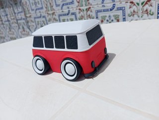 Coche 3D estilo Tooned Rojo y Blanco