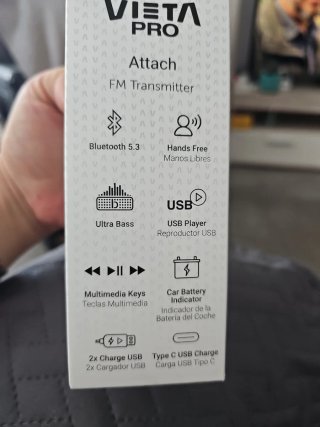 Transmisor FM Vieta Pro Attach Bluetooth