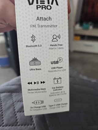Transmisor FM Vieta Pro Attach Bluetooth