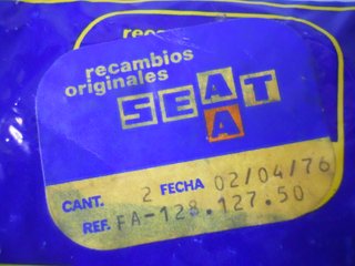 BOLSAS CON 4 RECAMBIOS ANILLO SINCRONIZADOR SEAT