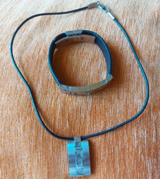 Conjunto Lotus Colgante y Pulsera Plata