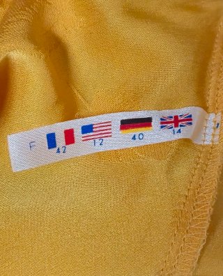 Blusa Devernois Paris Seta Gialla Tg. M